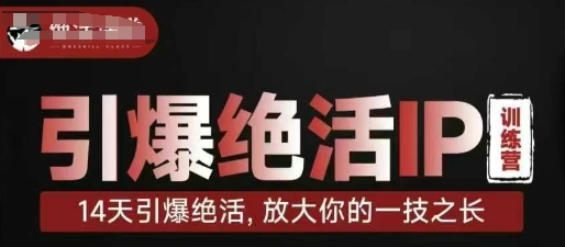 引爆绝活IP训练营，14天引爆绝活，放大你的一技之长