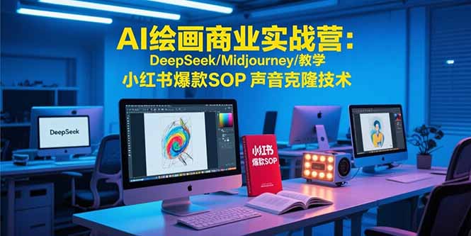 （15460期）AI绘画商业实战营：DeepSeek/Midjourney/教学 小红书爆款SOP 声音克隆技术