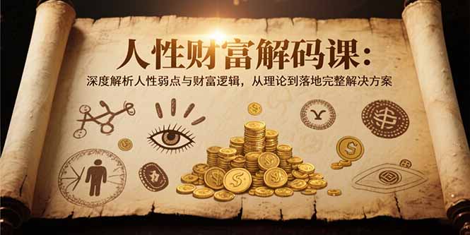（15434期）人性财富解码课6.0：深度解析人性弱点与财富逻辑，理论到落地完整解决方案