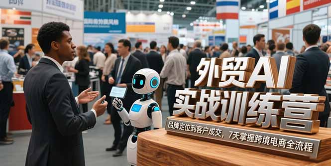 （15344期）外贸AI实战训练营(7月更新)，品牌定位到客户成交，7天掌握跨境电商全流程
