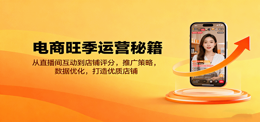电商旺季运营秘籍：从直播间互动到店铺评分，推广策略，数据优化，打造优质店铺